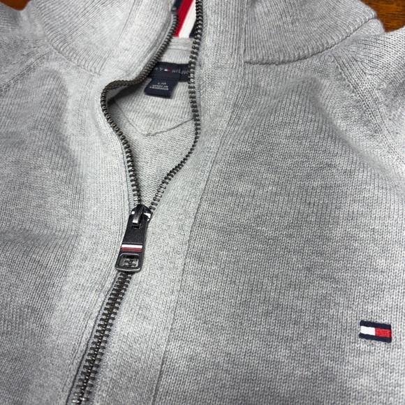Tommy Hilfiger Light Gray Zip-Up Sweater - Picture 6 of 8